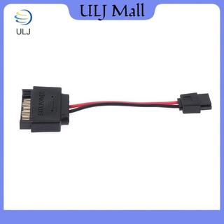 ULJ 1Pc SATA 15 chân Nam sang SATA 6 chân Nữ Slimline Cáp chuyển đổi nguồn 20awg Cáp truyền động quang Laptop.