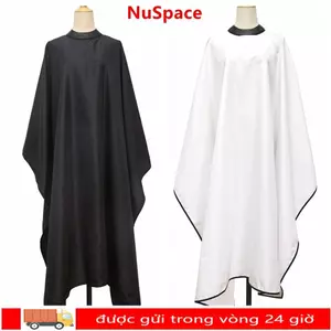 Áo choàng cắt tóc NUSPACE, Vải cắt tóc chống thấm nước cổ bằng silicon, Áo khoác làm tóc có khóa ẩn