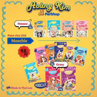 Pate Moochie Cho Chó gói lẻ nhiều vị hỗ trợ tiêu hóa, miễn dịch