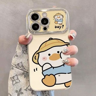 Dành Cho IPhone17 16 15 14 13 12 11 ProMax X XSMax Dễ thương mũ vàng vịt cửa sổ lớn trường hợp điện thoại