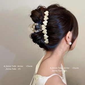 Đơn Giản Tình Yêu Kẹp Tóc Nữ Đầu Lưng Tóc Kẹp Tóc Kẹp Tóc Mùa Hè Cao Cấp Cá Mập Kẹp Mũ Đội Đầu