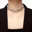 Springevenstar Punk Phóng Đại Kim Loại Nặng Thi Dây Xích Choker Nelace Nữ Goth Món Quà Trang Sức Springevenstar