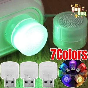 Đèn xung quanh ô tô USB 5V 1W - Di động, đa năng - Trang trí nội thất tự động - Cắm USB Play Bóng đèn nhỏ - Đèn thở nhanh 7 màu / Giao hàng miễn phí