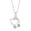 Sanrio KT Cat Hợp Kim Kim Kim Cương Giả Mặt Dây Chuyền Vòng Cổ KT Mèo Trang Sức