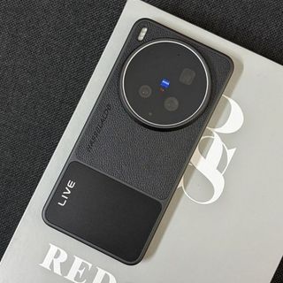 Hoa văn vải lanh khâu màu tương phản Thích hợp cho vỏ điện thoại vivoX300ultra Phong cách mới x300s Lỗ lớn hợp thời trang x300pro
