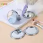 < Honeyba > Họa Tiết Sọc Vintage Tay Nữ Mini Nhỏ Gọn Gương Trang Điểm Di Động Xanh / Tím / Xanh Túi Gương Đẹp