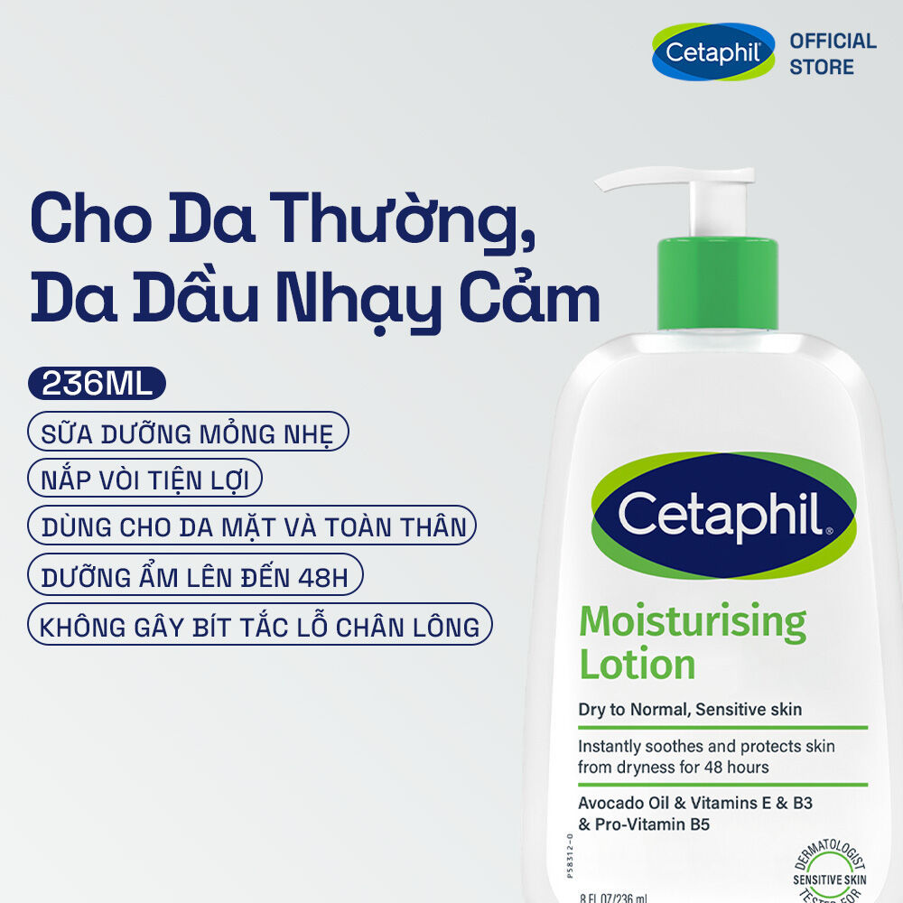 Sữa dưỡng ẩm dịu lành cho da nhạy cảm CETAPHIL MOISTURIZING LOTION 236ML