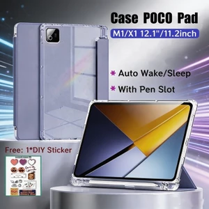 Ốp lưng POCO Pad X1 11.2 inch Mới có khe cắm bút Bảo vệ từ tính Xiaomi POCO Pad M1 12.1 inch Ốp lưng POCO Pad X1 có mặt sau trong suốt