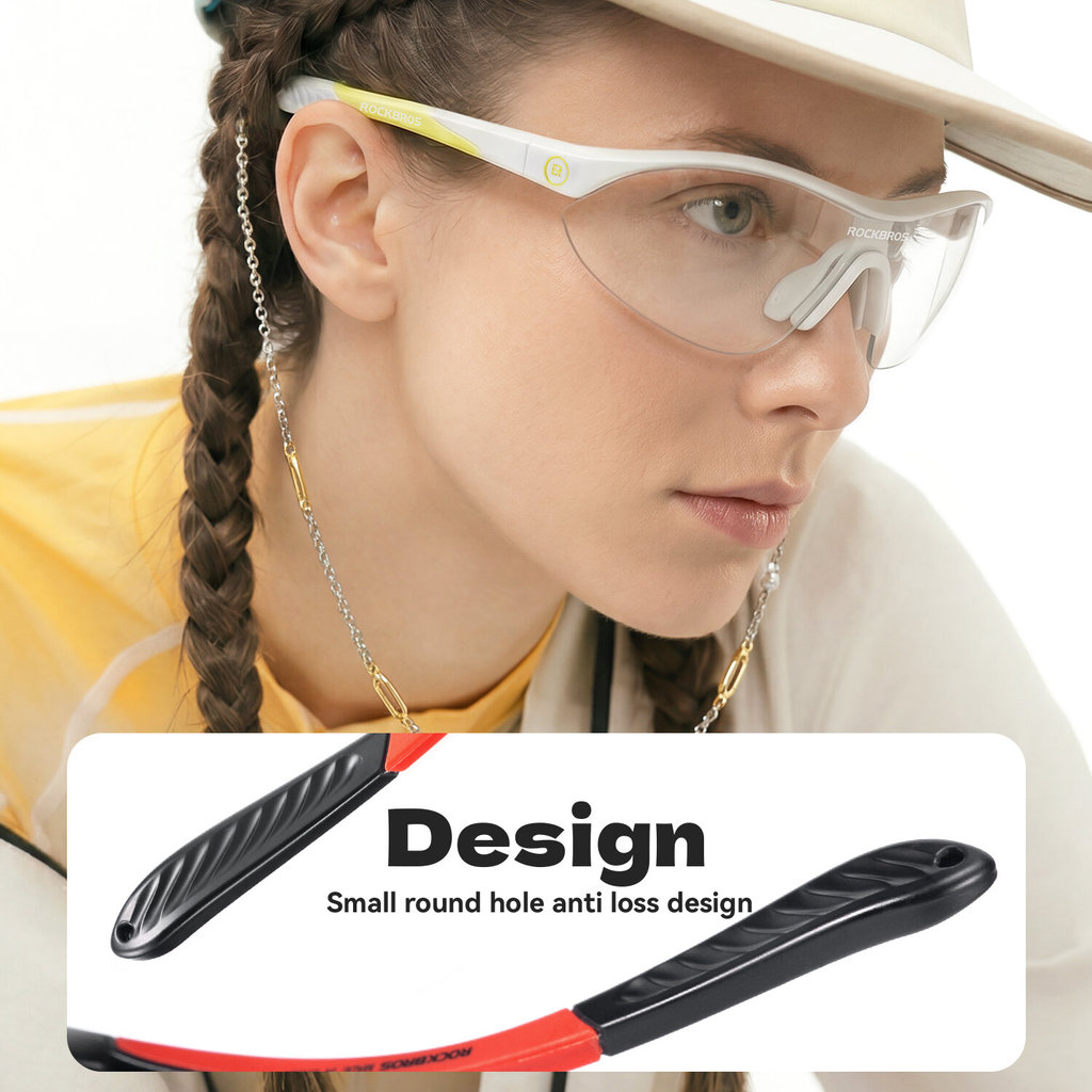 ROCKBROS Kính Đi Xe Đạp Chống Tia UV Thể Thao Phân Cực Kính Mát Chống Gió Nhẹ Chạy Bộ Đi Bộ Đường Dài Câu Cá 3 Ống Kính