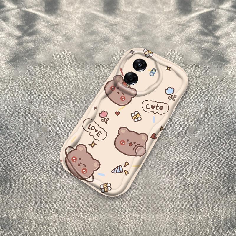 Thích hợp cho OPPO A5X A6 Pro A6X 4G 5G 3D Thẩm Mỹ Mềm TPU Rilakkuma Gấu Vỏ Điện Thoại Chống Sốc