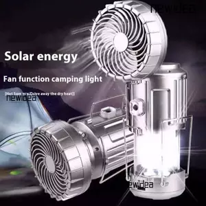 Đèn cắm trại quạt điện NEWIDEA, Đèn cắm trại chống nước cầm tay, Đèn cắm trại di động chất lượng cao có thể sạc lại 1800mAh Đèn ngoài trời cắm trại