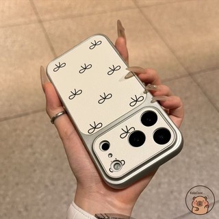 Dành Cho Redmi 15 15C 14C 14R 13 13C 13R 12 12C 12R 11A 10 Prime Power 10A 10C Ốp Lưng Điện Thoại Đơn Giản Nơ Màu Đen Thắt Nơ Thắt Nơ Màu Trắng Quan Sát Lớn Cửa Sổ Da PU Bé Gái Vỏ Bọc