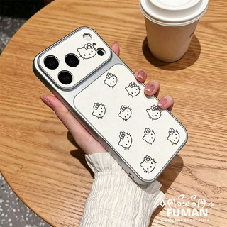 Ốp Điện Thoại Mèo Kitty Dễ Thương Cho Samsung Galaxy S26 S25 Edge S24 S23 S22 S21 S20 FE Lite Plus Note 20 Ultra 5G 4G Da PU Ốp Lưng Mềm Chống Rơi Đơn Giản
