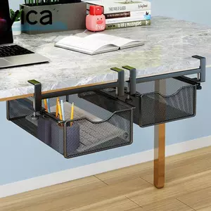 Ngăn kéo lưới tủ kéo YICA, Giá lưu trữ dưới bàn có thể điều chỉnh bằng thép Carbon, Trượt trơn trượt thoáng khí / Kéo ra chịu tải lớn Giá lưu trữ đồ lót Đồ lót