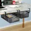 Ngăn kéo lưới tủ kéo YICA, Giá lưu trữ dưới bàn có thể điều chỉnh bằng thép Carbon, Trượt trơn trượt thoáng khí / Kéo ra chịu tải lớn Giá lưu trữ đồ lót Đồ lót