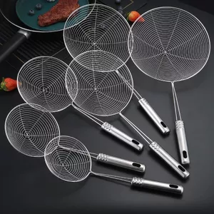 Thép không gỉ Hộ Gia Đình Mì Câu Cá Bánh Bao Đồ Dùng Nhà Bếp Lẩu Mì Chiên Thìa Kích Thước Lớn YIWZ