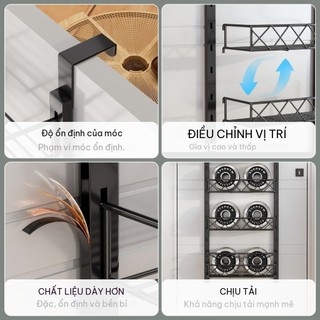3/6/8 lớp cửa treo nhà bếp có thể tháo bỏ giá lưu trữ đa chức năng tổ chức giá phòng tắm treo