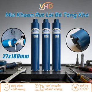 Mũi Khoan Rút Lõi Bê Tông Khô Đầu Chuyển Mũi Khoan Rút Lõi Chất Lượng - Khoét Lỗ Tròn Chuẩn Xác Trên Bê Tông