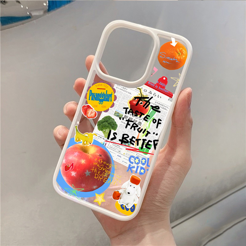 Ốp Lưng Cho iPhone 11 16 14 15 12 13 Pro Max 17AIR 16e 8 7 Plus XR X XS Max SE2020 2022 Nhãn Hoạt Hình Trong Suốt Chống Sốc Acrylic