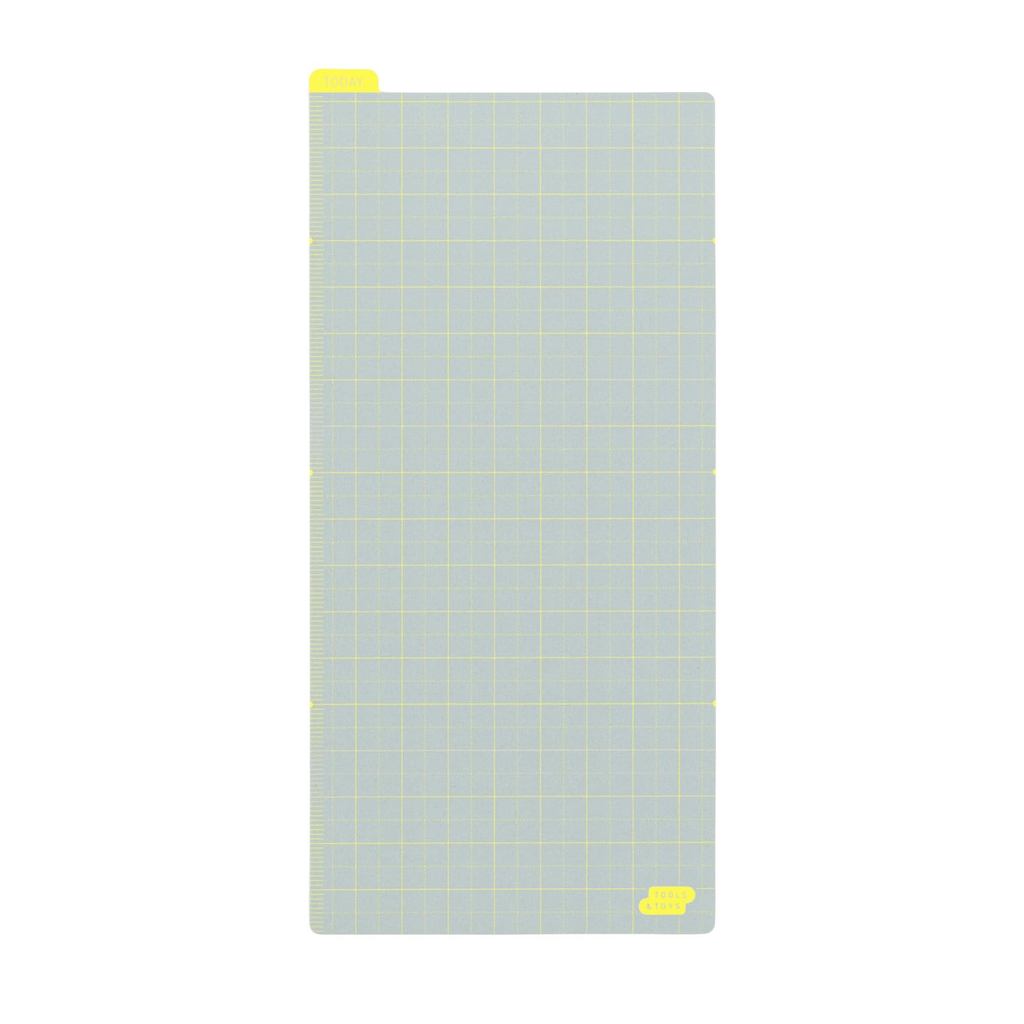 Hobonichi Techo Underlay Ice Gray x Yellow for Weeks Size Planner AccessoryㅤDirect From Japan