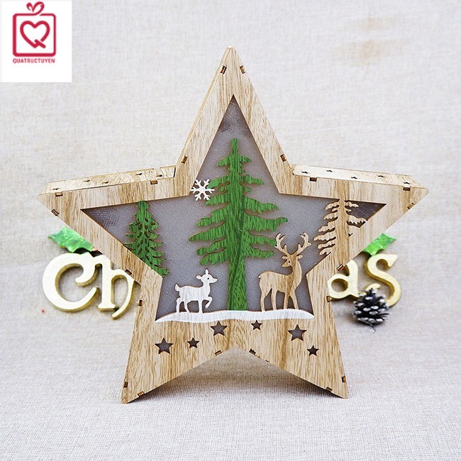Quà noel Hộp đèn giáng sinh hình ngôi sao - quà tặng trang trí giáng sinh