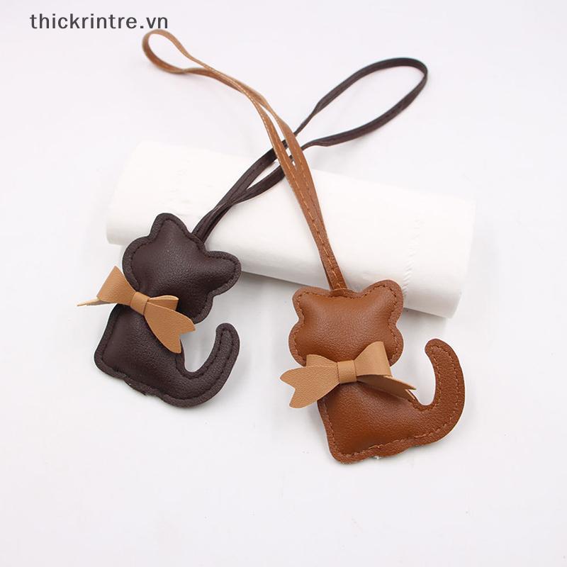 THI Móc Khóa Túi Charm Đáng Yêu Thắt Nơ Chi Tiết Món Quà Hoàn Hảo Túi Da Mặt Dây Chuyền Phụ Kiện VN