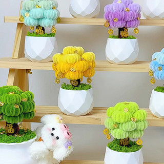 [HỎA TỐC HCM] CHARM VÀNG Cây tài lộc NHIỀU MẪU TRANG TRÍ LÀM HOA HANDMADE KẼM NHUNG HOA LEN ANGIHOME
