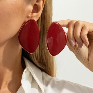 Đôi bông tai hợp kim thiết kế cổ điển giọt dầu từ châu Âu và châu Mỹ
