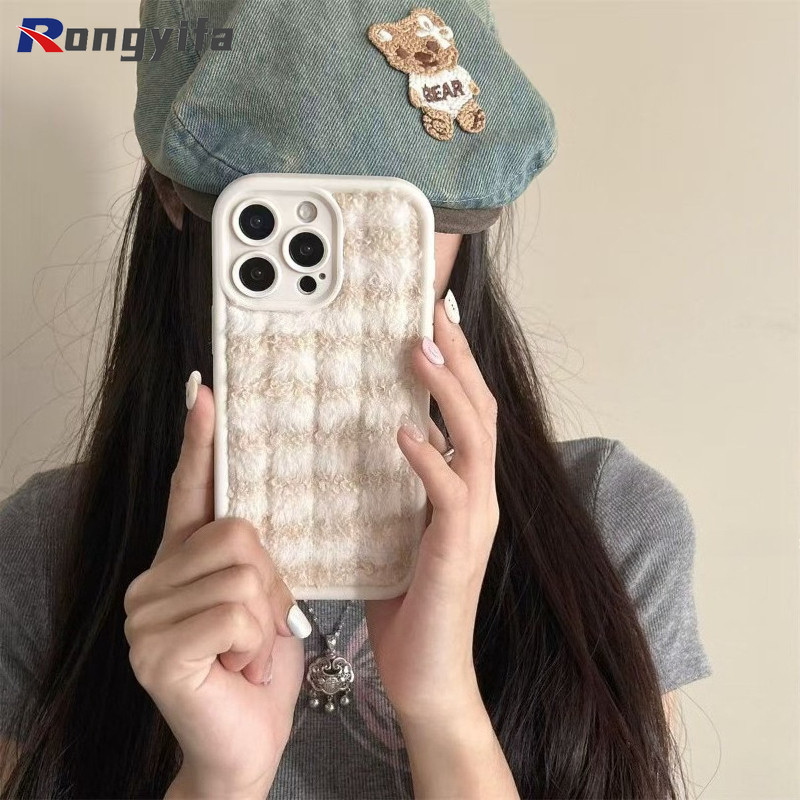 Ốp Điện Thoại Sọc Sang Trọng Mùa Đông Cho iQOO Z10 Z9 Turbo Pro Plus Z10X Lite Z8 Z7 Z7X Z7i Z6 Pro Lite Z5 Z5X Z1X 5G 4G Ins Phong Cách Thời Trang Vỏ Mềm Chống Sốc Đơn Giản Dễ Thương