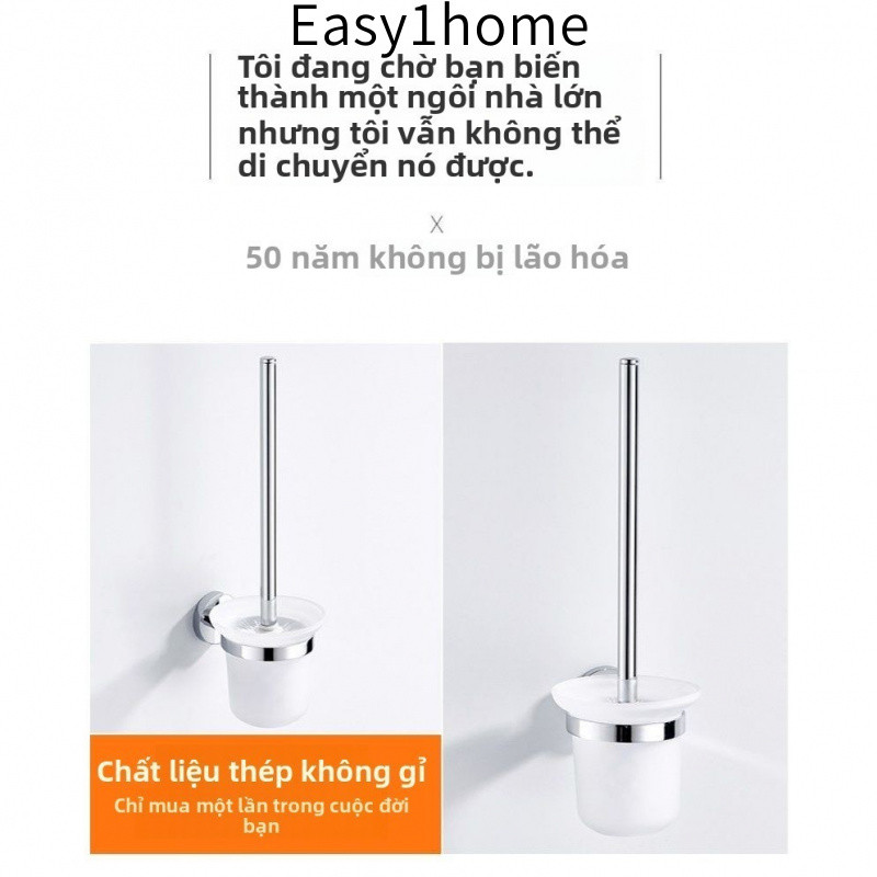 【 KOHLER 】Bàn chải toilet bằng thép không gỉ không cần khoan, dụng cụ vệ sinh toilet không góc chết, bàn chải toilet lôn