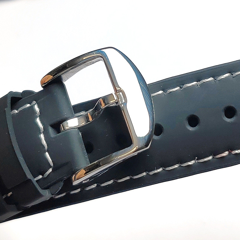 Dây đeo đồng hồ silicon màu đen khâu chống nước 20mm 22mm cho SEIKO Diver Lặn cá ngừ SKX007 SNX Dây đeo đồng hồ dành cho nam nữ Vòng tay tháo nhanh
