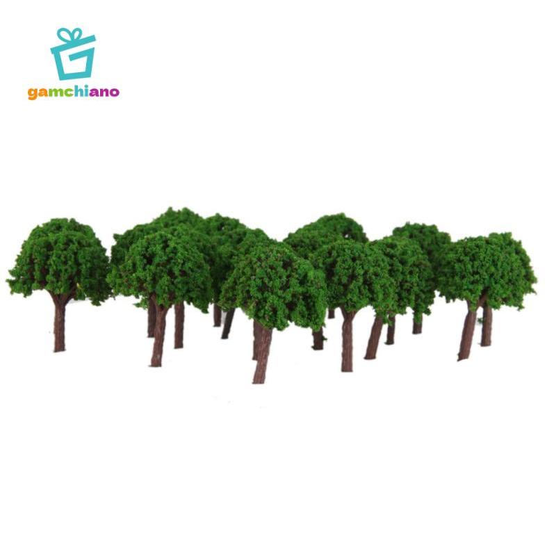 Bộ 50 Cây Xanh Nhẹ Mô Hình Xe Lửa Bố Trí Đường Sắt Wargame Diorama Phong Cảnh Z T
