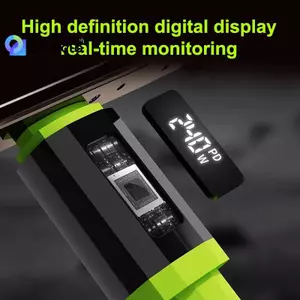 Cáp USB C 240W có màn hình nguồn Sạc nhanh cho 15 16 17 Điện thoại Samsung Xiaomi Huawei Loại C Dây 1-2m Đẹp