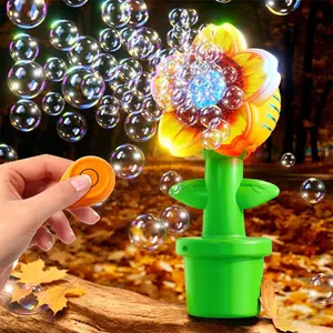 Máy bong bóng hướng dương có thể sạc lại cho trẻ em Máy thổi bong bóng cầm tay với 3 chế độ Đồ chơi ngoài trời mùa hè sonlekvn