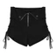 Niche Quần short ống rộng thông thường Slimmer Look Sweet Little Hot Girl Đen Thiết kế eo cao Slim fit Hot Pants Nữ 5.12
