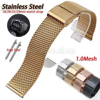 18-24mm Phát Hành Nhanh 1.0Mesh Cho DW Milanese Thép Không Gỉ Dây Đeo Đồng Hồ Nam Nữ Kinh Doanh Dây Đeo Đồng Hồ Dây Đeo Tay