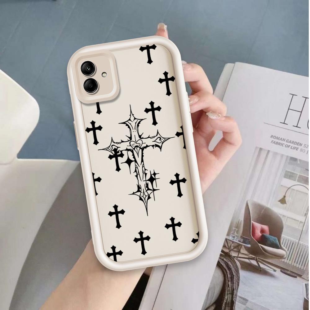 Ốp Lưng Cho Samsung A04 A05 A06 A07 4G Phim Hoạt Hình Silicon Mềm Ốp lưng TPU Chrome Hearts cross Angel Eye Chống Sốc Ốp Lưng