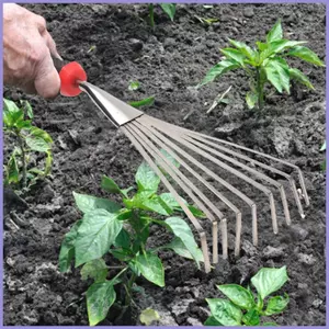 Tay Rake Nhỏ Chống Trơn Trượt Cỏ Tẩy Tay Có Tay Cầm Tiện Dụng Cho Sân Ngoài Trời Con Đường Trang Trại Patio mueadsyvn