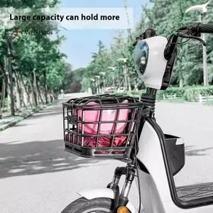 < WHPHous-t > 1 Bộ Giỏ Trước Xe Đạp Chống Đùn Dung Tích Lớn Bla PC Giỏ Xe Đạp Có Thể Tháo Rời Có Nắp Cho Xe Đạp Điện Đẹp