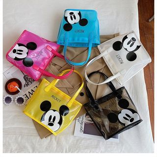 2025 Túi Trong Suốt Thạch Dung Tích Lớn Tote Đi Lại Hoạt Hình Mickey Đeo Vai Hợp Thời Trang