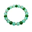Vòng tay mã não Aventurine xanh dành cho nữ - Miếng đệm mạ vàng hạt tròn - Chúc may mắn Sự giàu có Thu hút thủ công