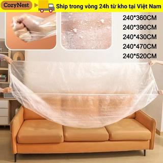 COZYNEST Vỏ bụi dùng một lần, Vỏ bụi nội thất dây rút chống thấm nước, Phim chống bụi bằng nhựa co giãn trong suốt Cải tạo nhà