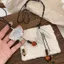 Retro Nhựa Đính Hạt Lá Mặt Dây Chuyền Tua Rua Vật Phẩm Phong Cách Dân Tộc Đơn Giản Tất Cả Trận Đấu Áo Len Độc Đáo Niche Item