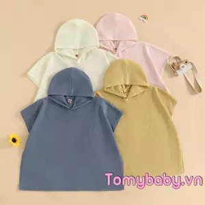 Khăn tắm có mũ trùm đầu bơi lội cho trẻ em Quần áo đi biển chắc chắn cho bé gái bé trai