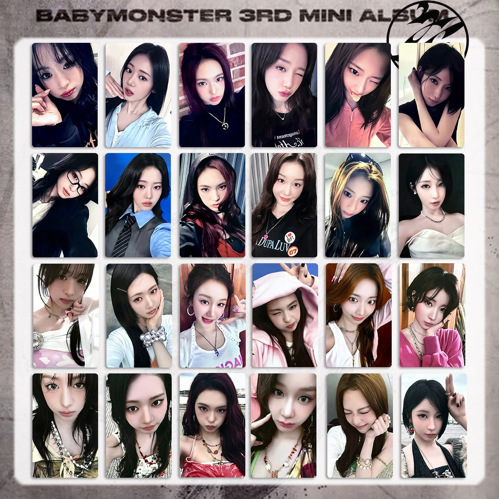 HT2 6 Cái / bộ BABYMONSTER LOMO Card 3rd MINI ALBUM CHOOM Bưu Thiếp Bộ Sưu Tập Ngôi Sao Ngoại Vi TH2