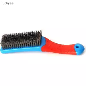 Luckyew Bàn chải dây thép không gỉ hạng nặng có tay cầm bằng nhựa thoải mái Hoàn hảo để loại bỏ rỉ sét, xỉ hàn, bụi bẩn và sơn TQ