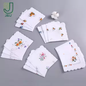 12 Khăn tay in hình cotton nguyên chất dành cho nữ, Khăn tay cotton nguyên chất, Quà lưu niệm cô dâu đám cưới, Quần nhà thơ nắp Sca