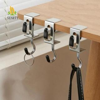 SENRTY 2 Móc treo cạnh bàn bằng thép không đục lỗ, móc đôi ba lô/tai nghe tháo rời di động