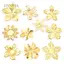 PNPIA- 50 Cái / bộ Vintage Kim Loại Hoa Filigree Lát Quyến Rũ Trang Sức DIY Thủ Công Phát Hiện
