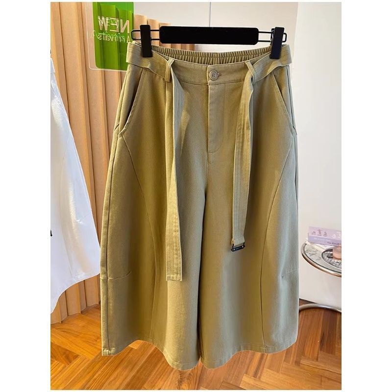[Seckill trong thời gian có hạn] Quần crop ống rộng thông thường Châu Âu dành cho nữ 2026 Phong cách mới dáng rộng thường ngày phù hợp